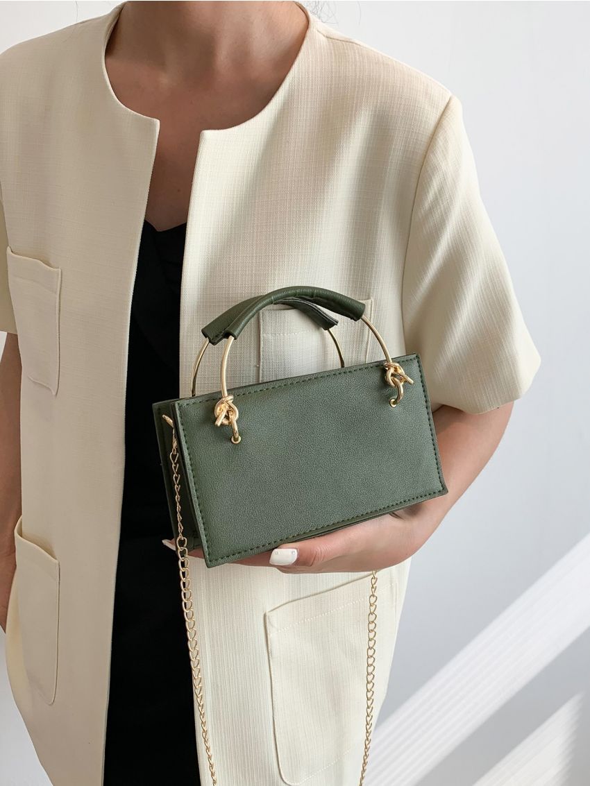 Minimalist Square Bag Mini Double Handle