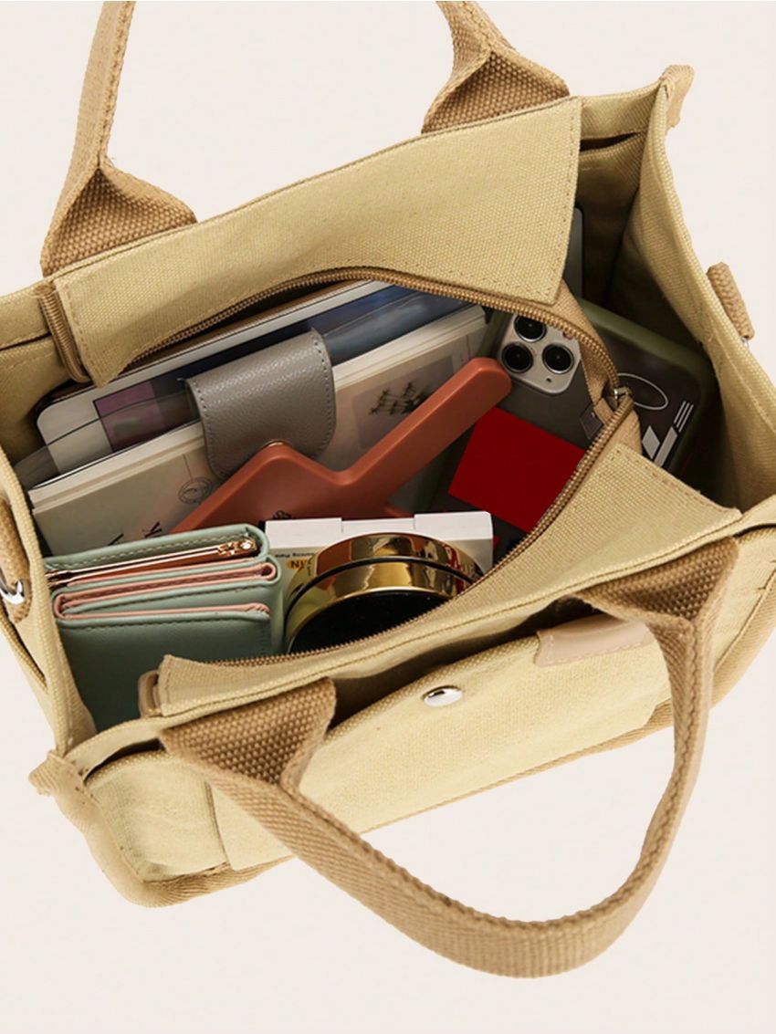 Patch Decor Square Bag Minimalist