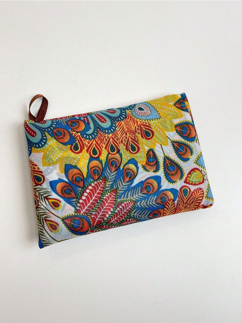 Oversized Shopper Bag Floral Graphic Foldable