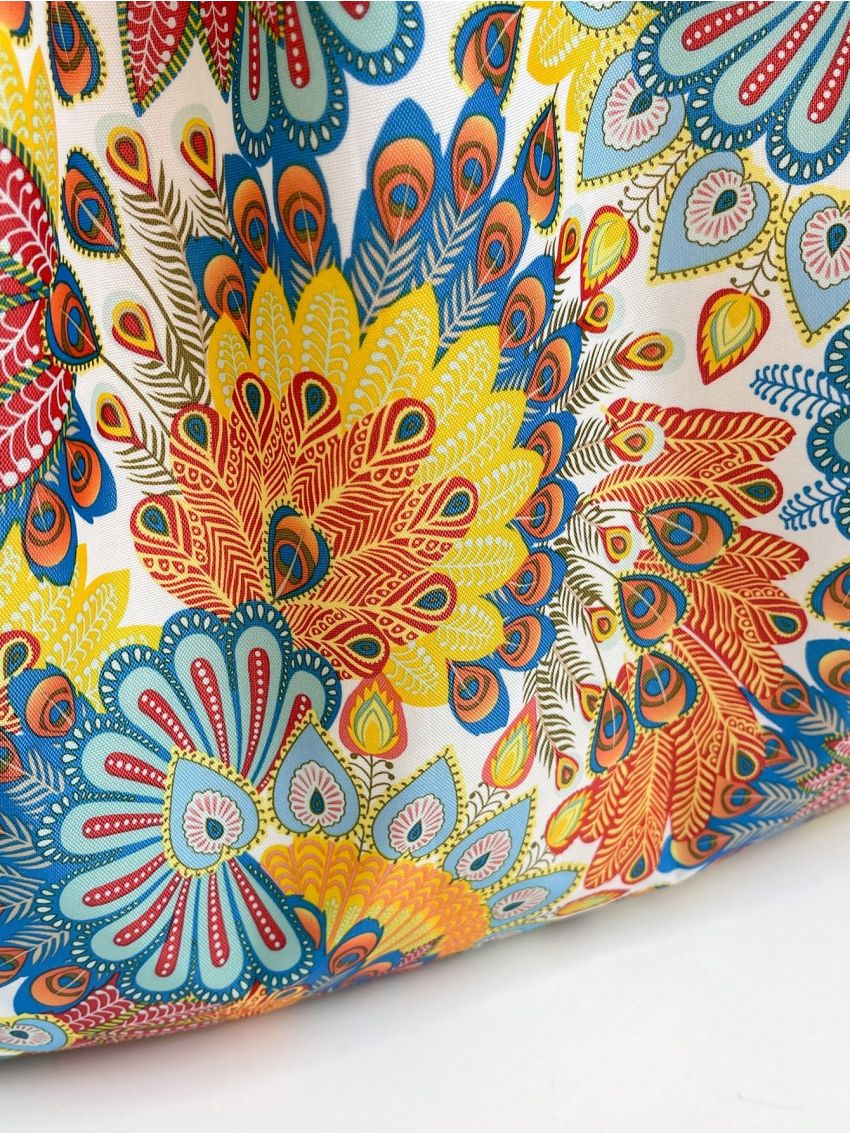 Oversized Shopper Bag Floral Graphic Foldable