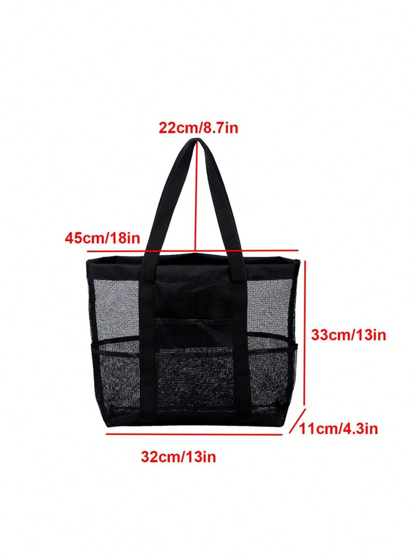 Black Grid Large Capacity Storage Bag