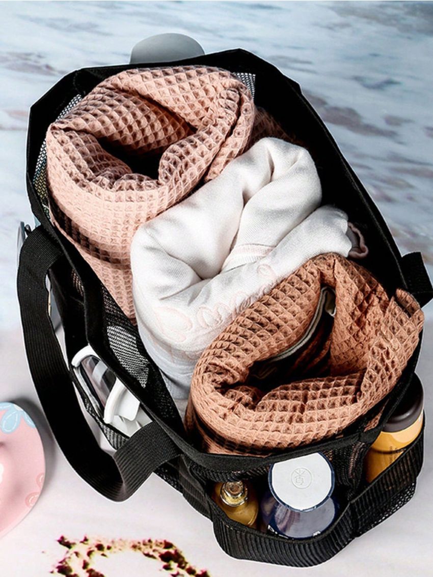 Black Grid Large Capacity Storage Bag