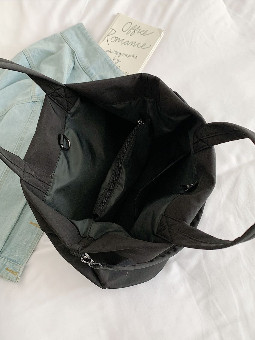 Minimalist Shopper Bag Large Capacity Black