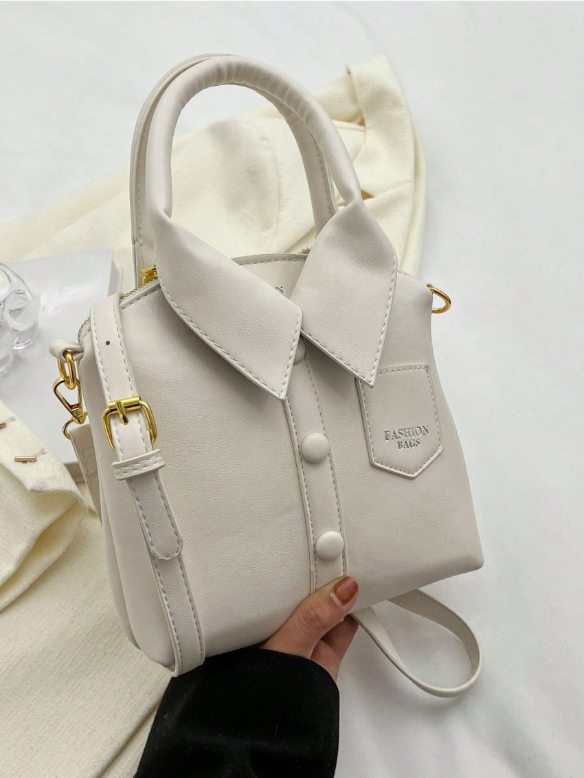 Letter Graphic Square Bag Shirt Design Small