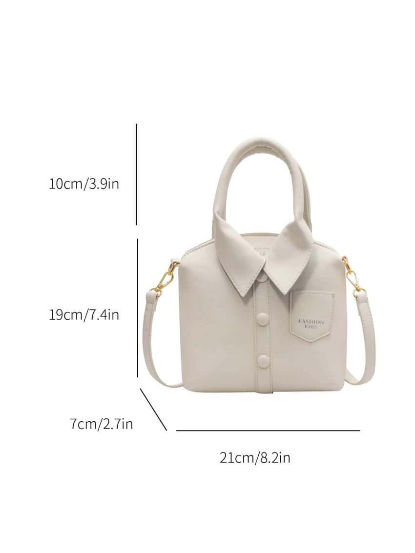 Letter Graphic Square Bag Shirt Design Small