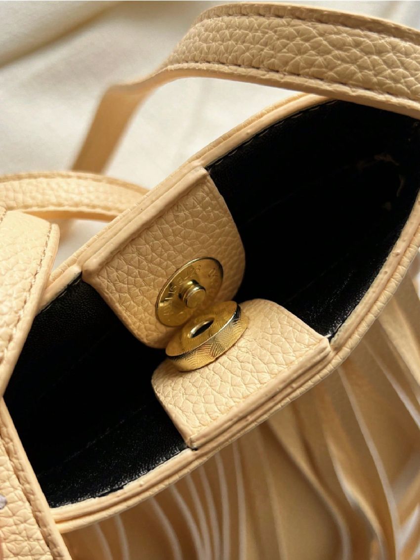 Minimalist Square Bag Mini Fringe Decor Pink