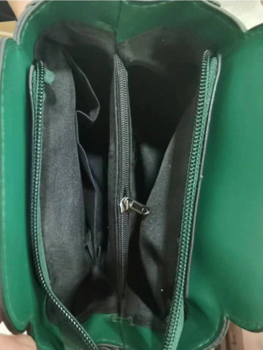 Quilted Bucket Bag Small Twist Lock Green