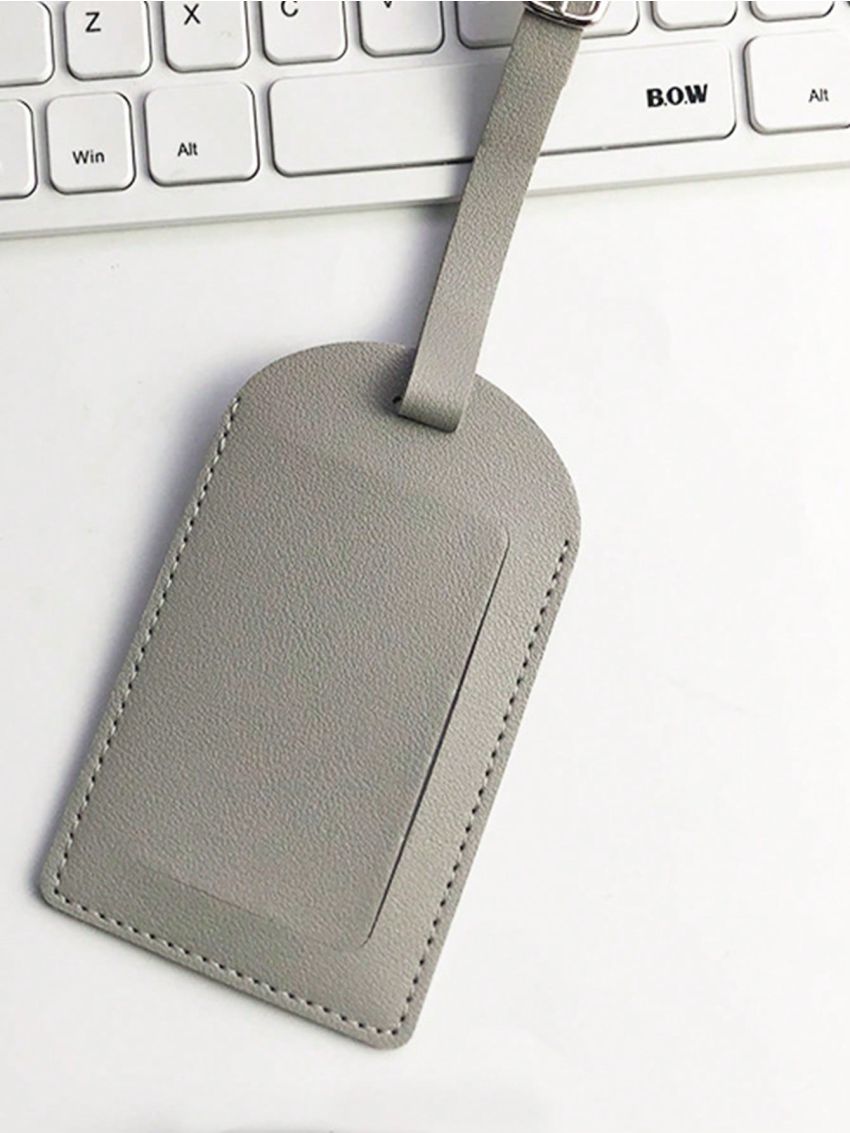 1pc PU Flight Holiday Travel Accessory Suitcase Bag Name Id Address Label Tag Solid