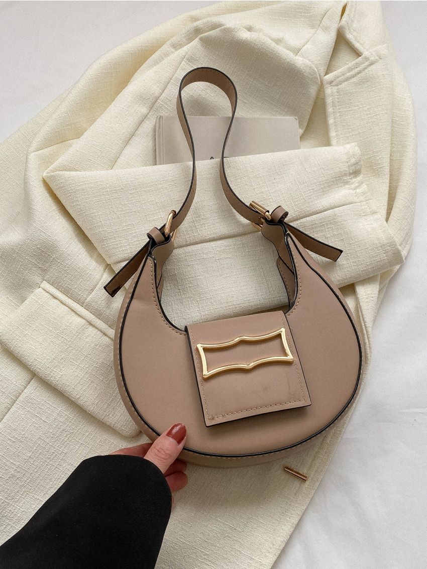 Mini Hobo Bag Metal Decor