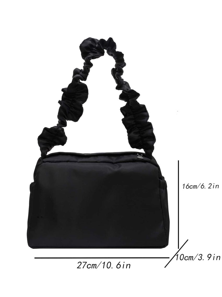 Medium Square Bag Black Minimalist Top Handle For Daily