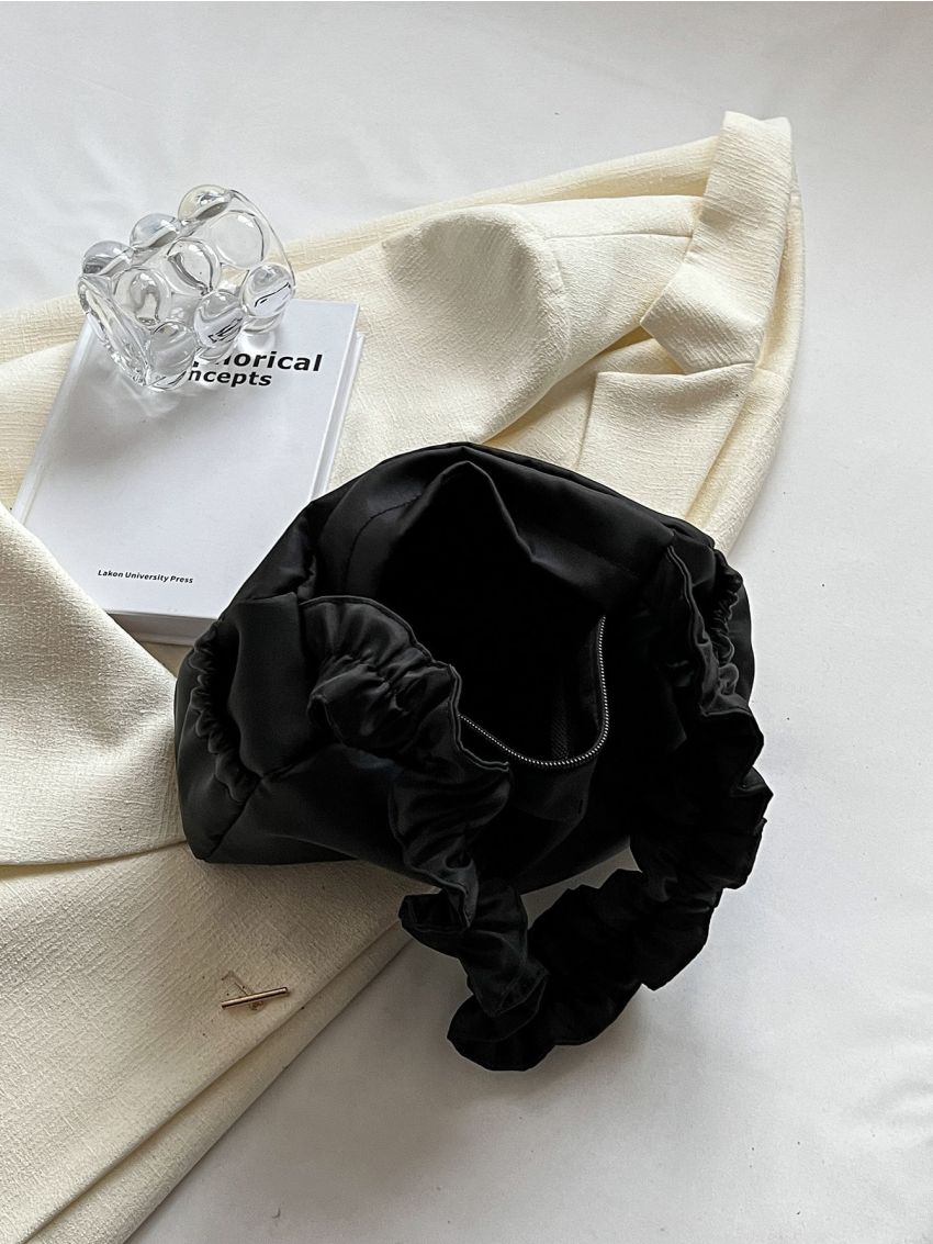 Medium Square Bag Black Minimalist Top Handle For Daily