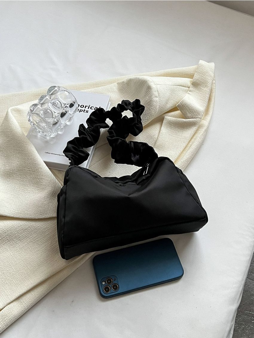 Medium Square Bag Black Minimalist Top Handle For Daily