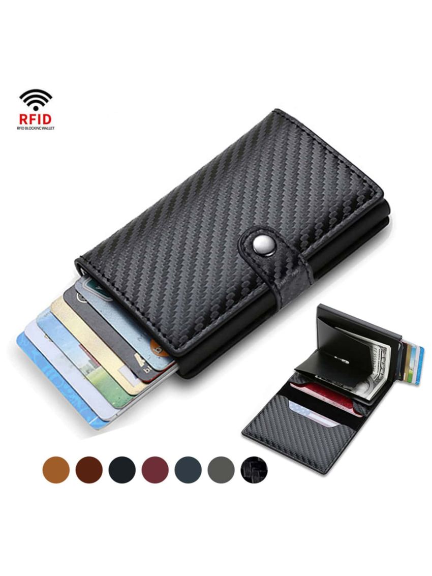 PU Card Holder RFID Black