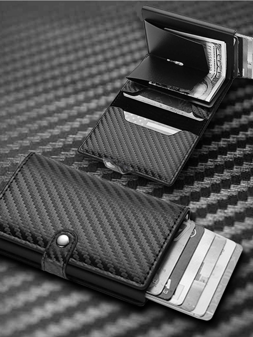 PU Card Holder RFID Black