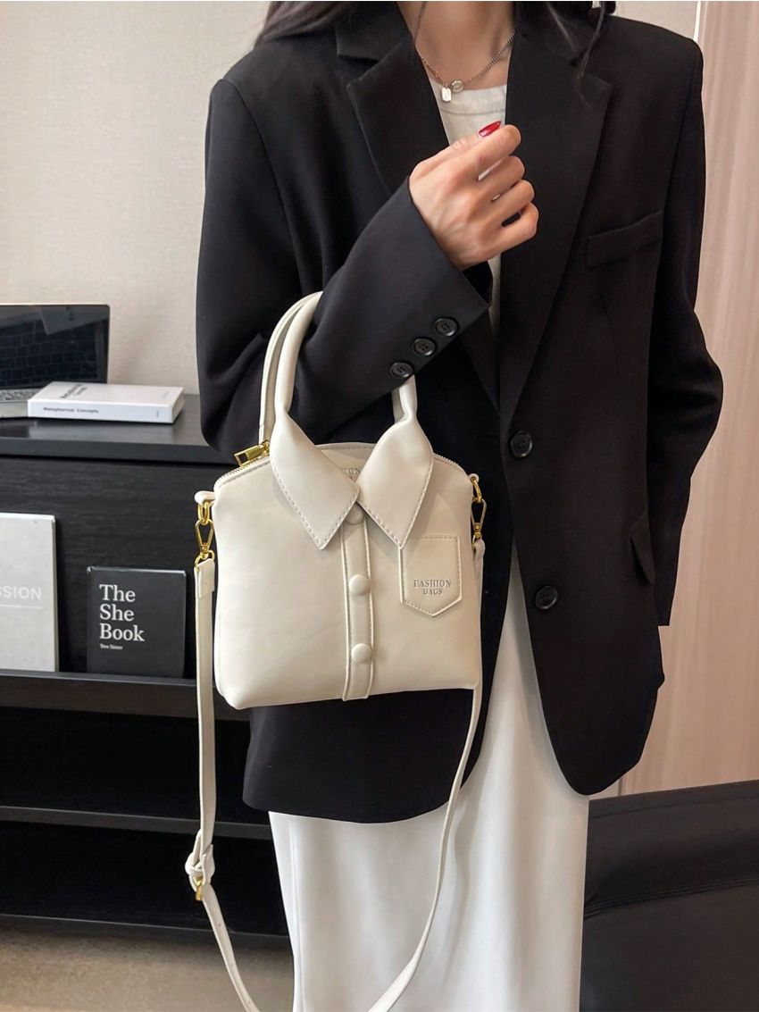 PU Novelty Bag Shirt Design White