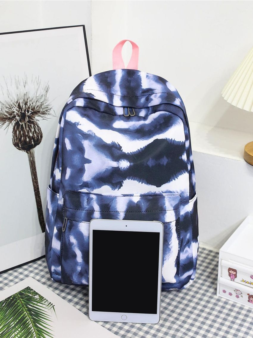 3pcs Bag Set Backpack Satchel Bag Purse Tie Dye Preppy