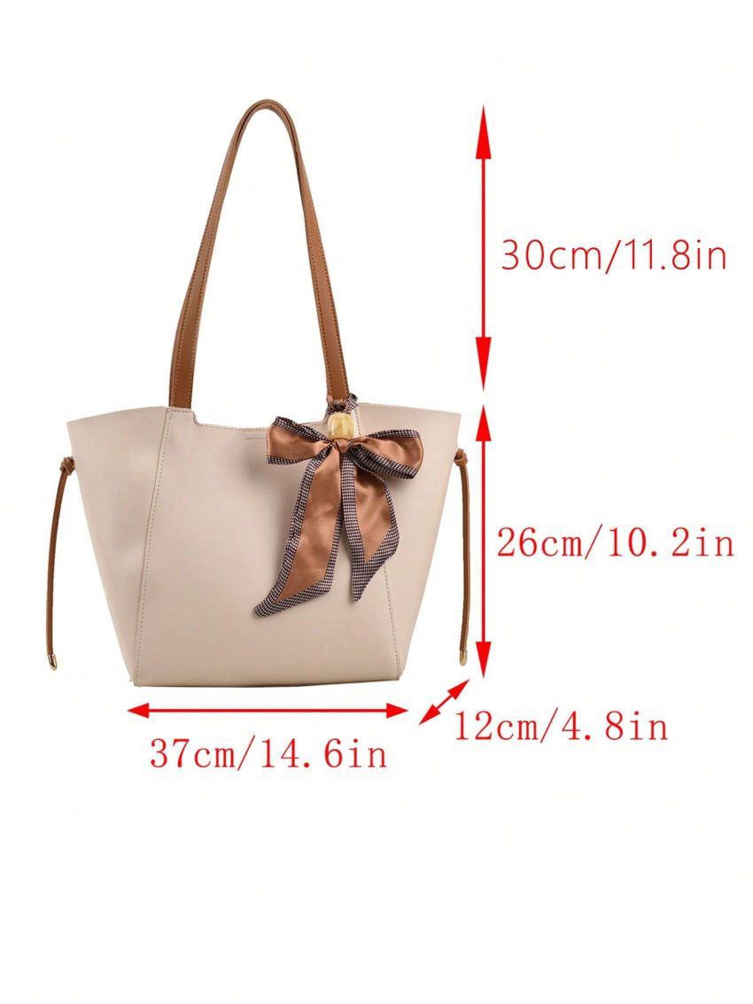 Twilly Scarf Decor Shoulder Tote Bag Elegant