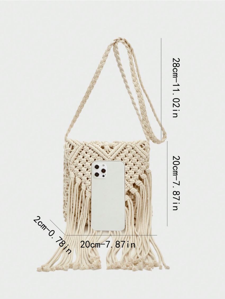 Mini Crochet Bag Fringe Decor Vacation