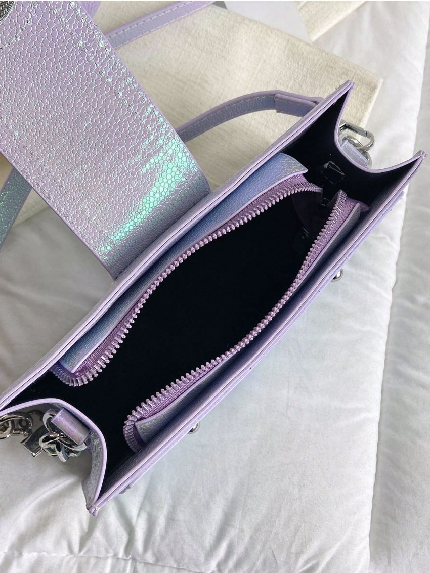 Holographic Square Bag Small Metal Decor Funky