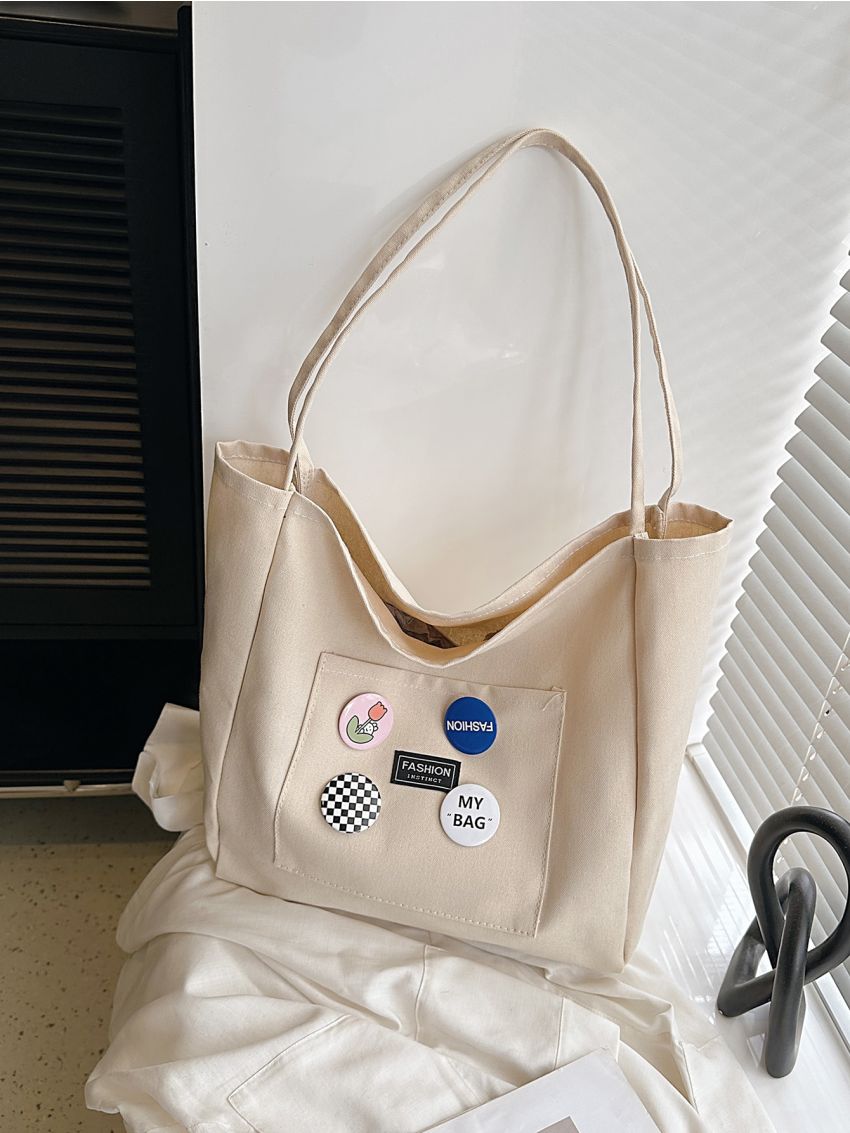 Medium Shopper Bag Badge Decor