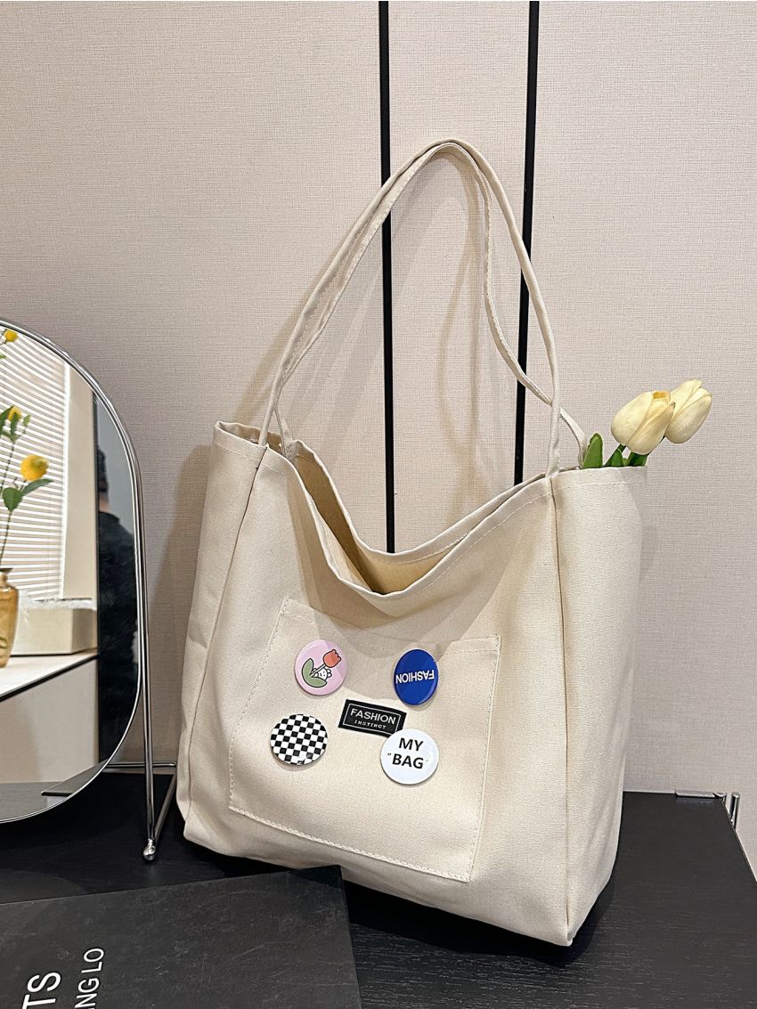 Medium Shopper Bag Badge Decor