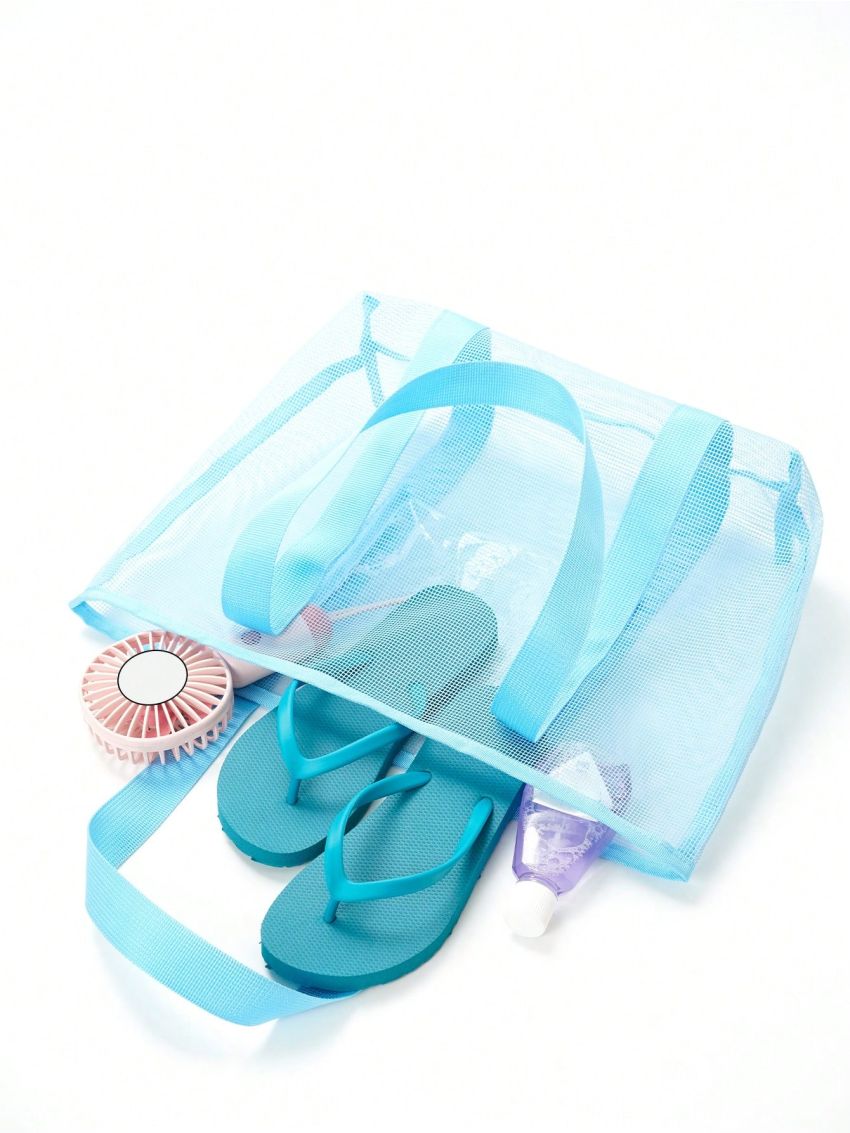 Neon Pink Mesh Beach Bag for Beach