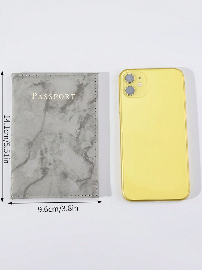 Marble Pattern Passport Case For Travel