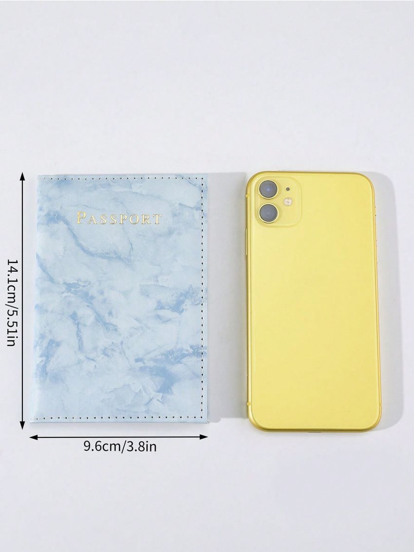 Marble Pattern Passport Case For Travel