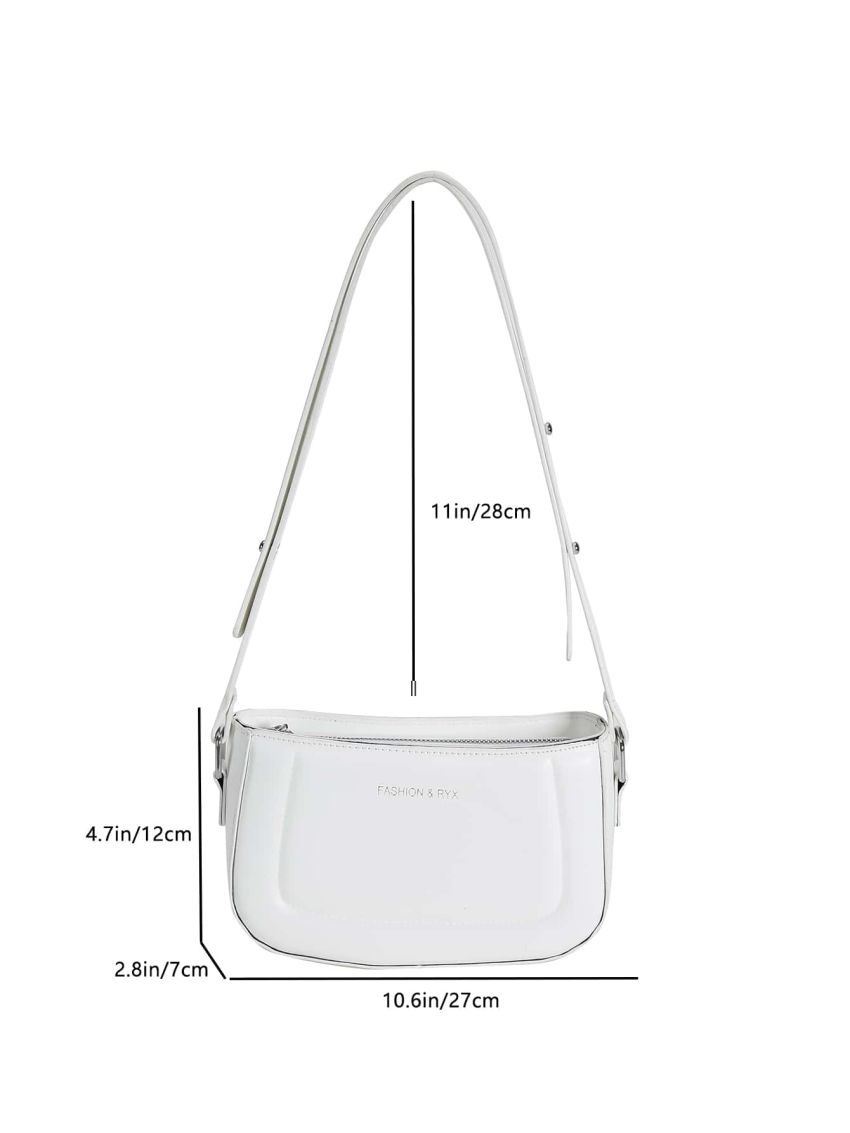 Letter Graphic Hobo Bag PU