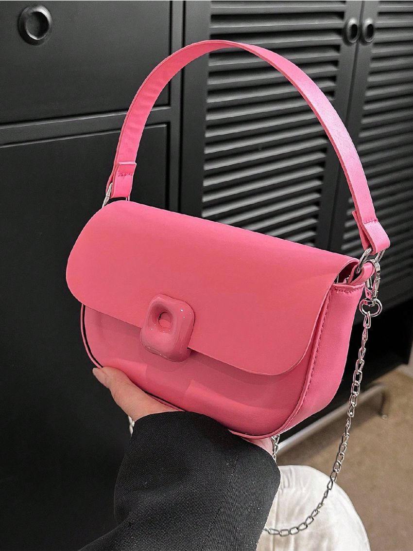 Minimalist Saddle Bag Mini Flap Black