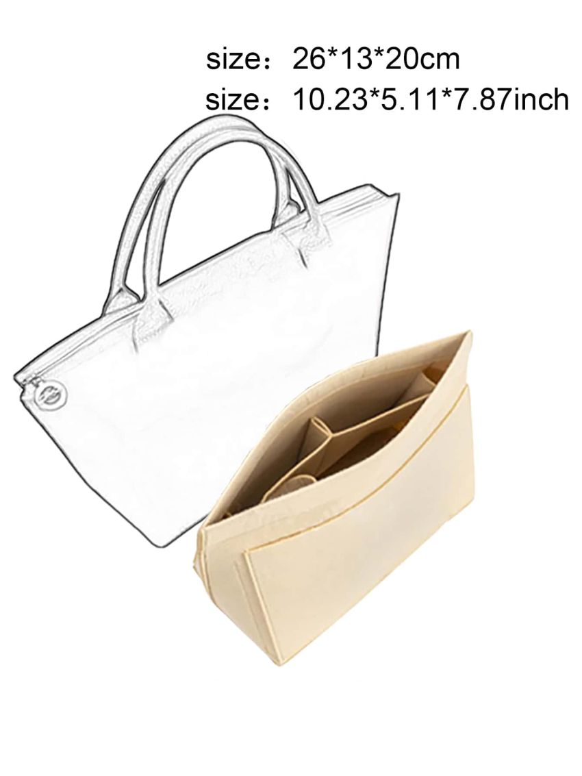 Felt Insert Bag Fits For Handbag Liner Bag Felt Cloth Makeup Bag Support Travel Portable Insert