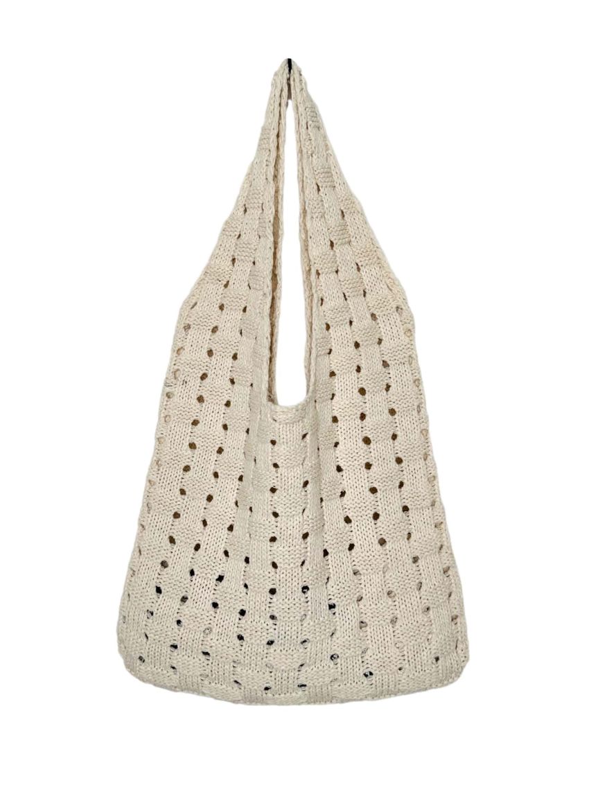 Medium Crochet Bag Hollow Out Out Top Handle For Vacation