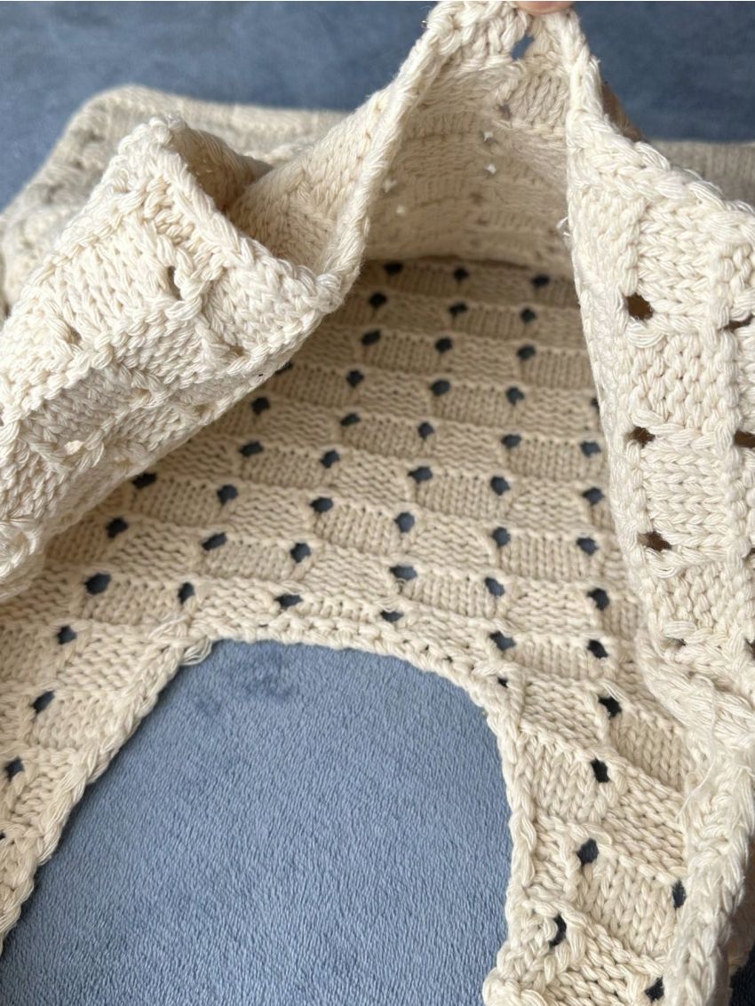 Medium Crochet Bag Hollow Out Out Top Handle For Vacation