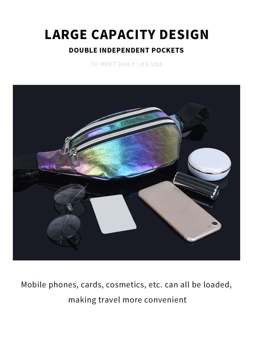 1pc Adjustable-strap Laser Running Waist Bag