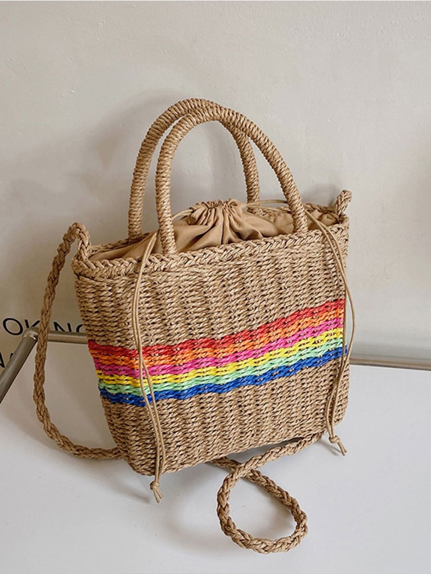 Straw Woven Bag For Women Summer Crossbody Bag Beach Bag Bohemia Travel Handbag