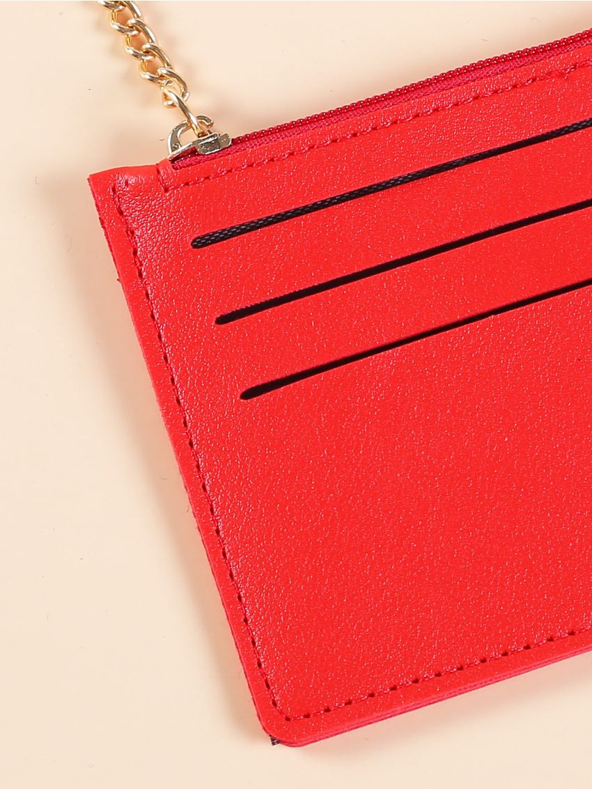 Fashion Zipper Credit Card Cover PU Small Wallet Short Coin Purse