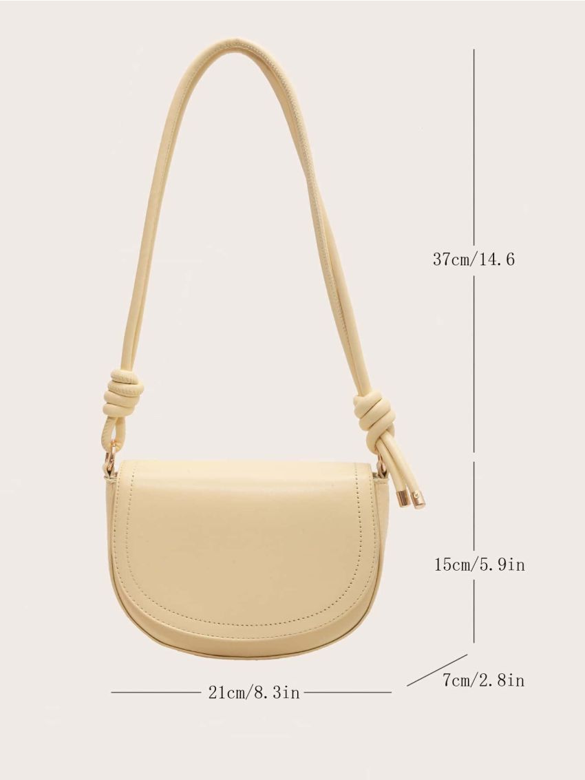 Small Saddle Bag Yellow Minimalist Flap For Daily