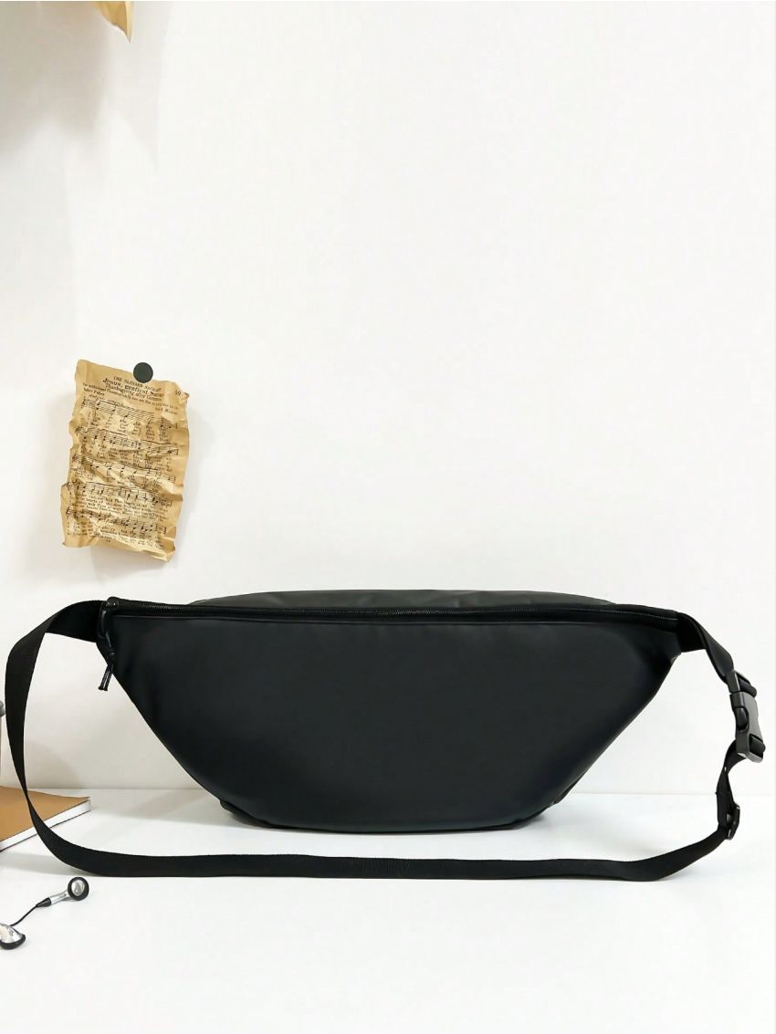 Black Fanny Pack Minimalist Large Capacity For Daily