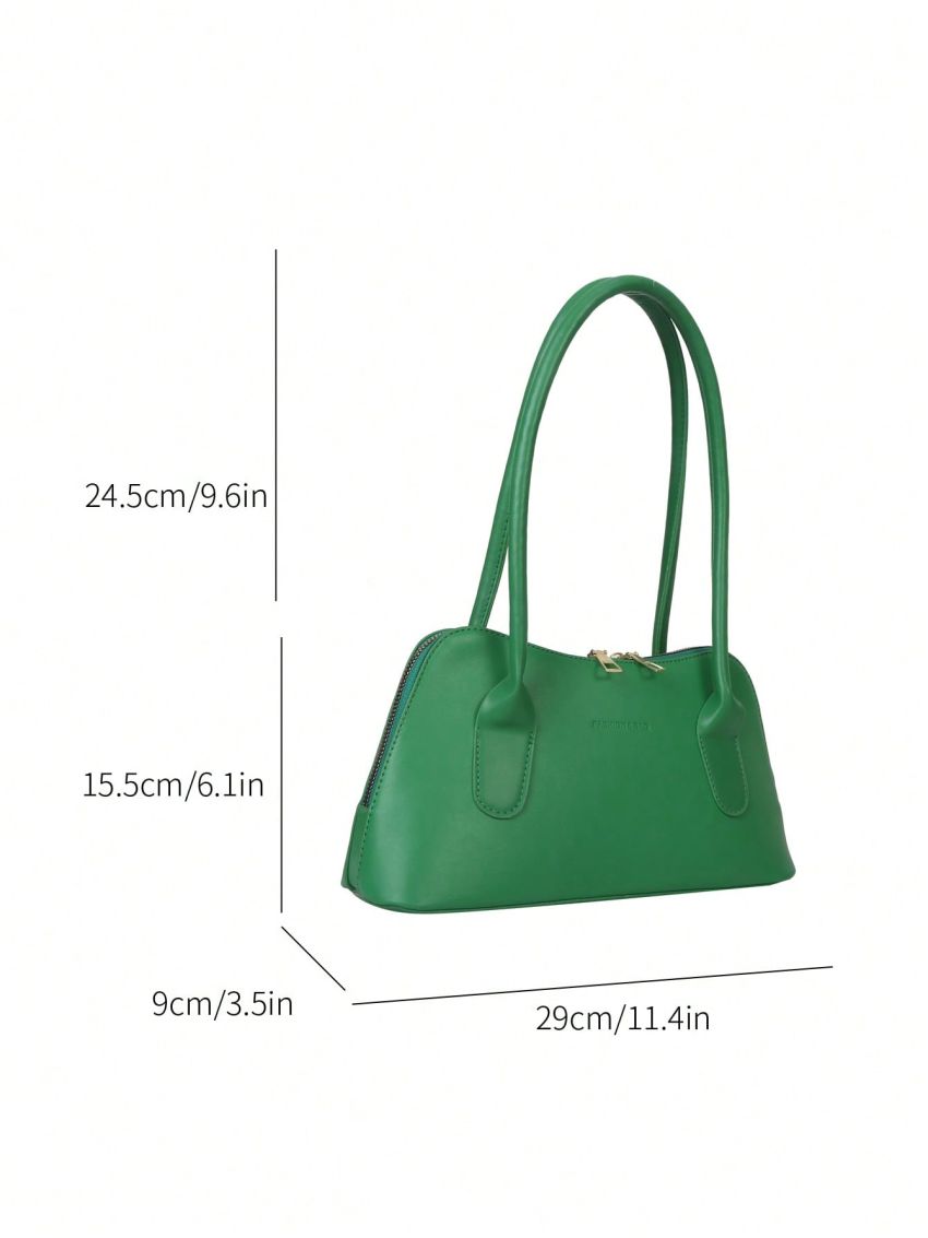 Medium Shoulder Bag Letter Embossed Double Handle