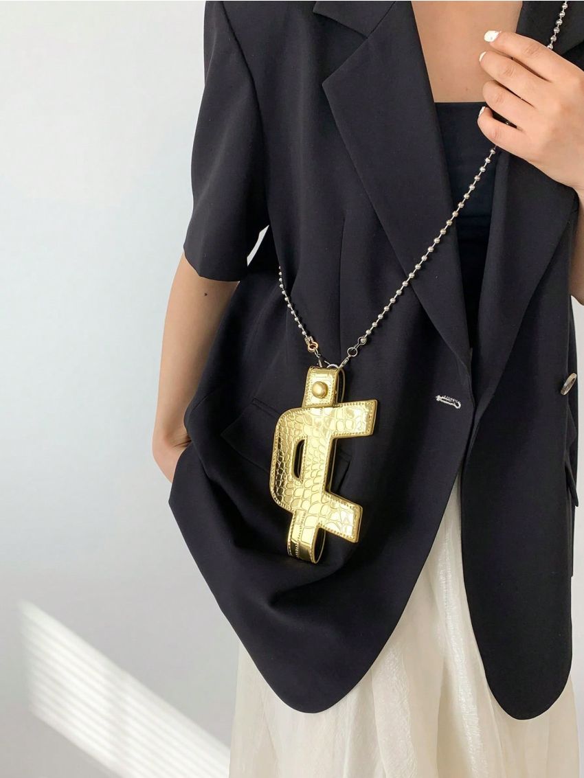 Mini Novelty Bag Crocodile Print Chain PU