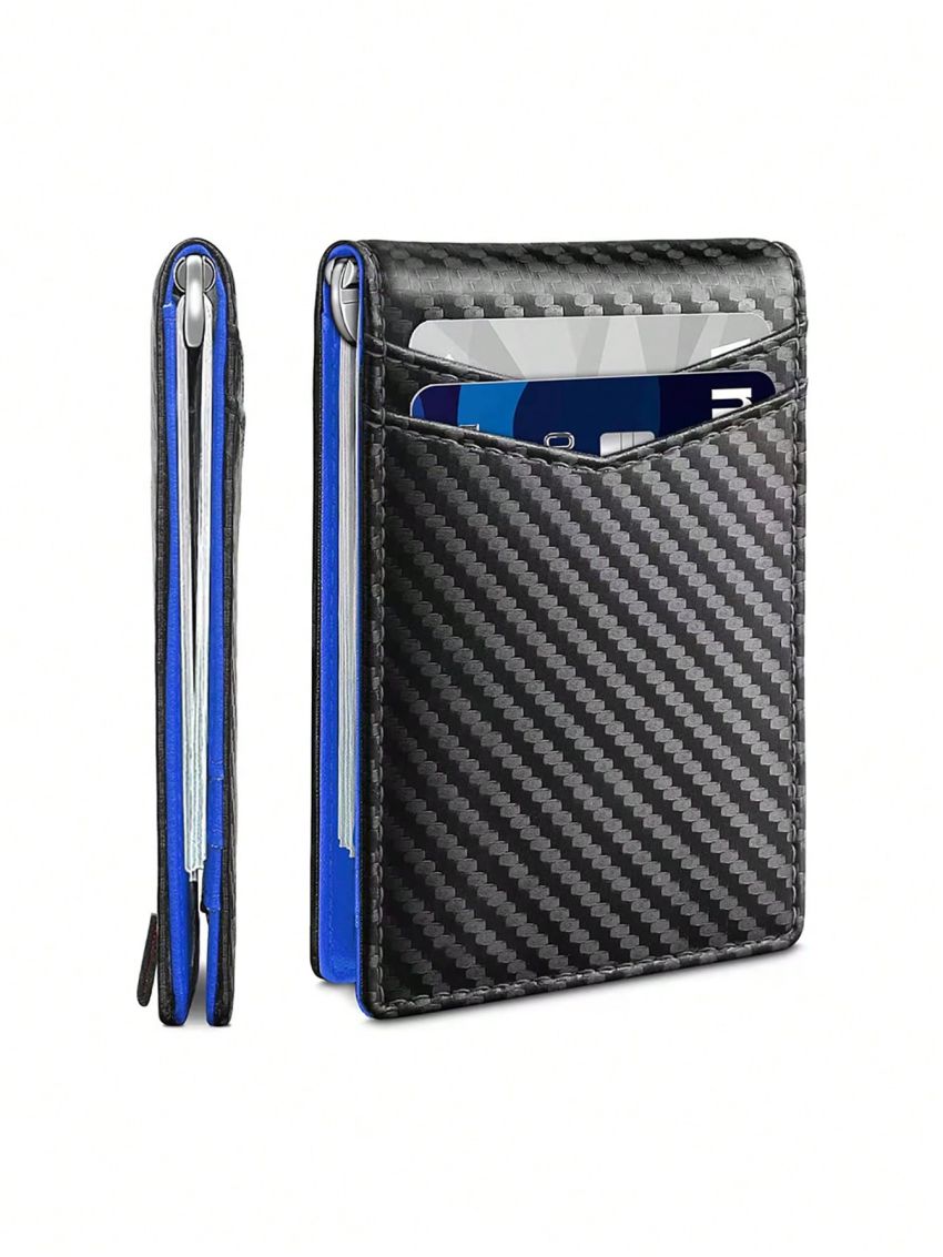 Black Card Holder Geometric Pattern PU Multi-Card Card Organizer for Storage Credit Cards