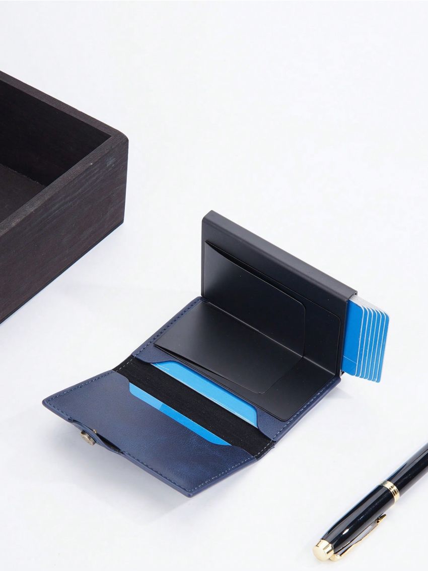 PU Card Holder Letter Embossed Detail Card Slot