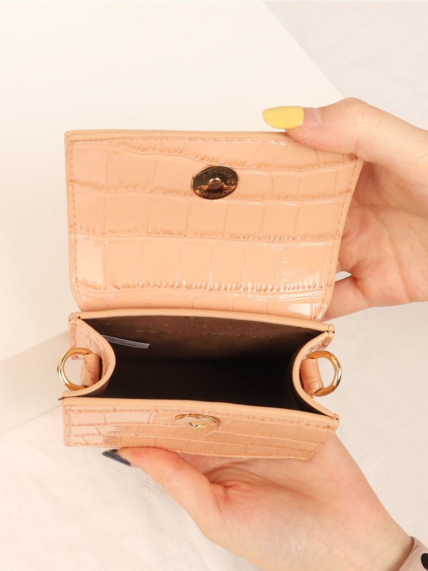 Mini Flap Square Bag Geometric Pattern