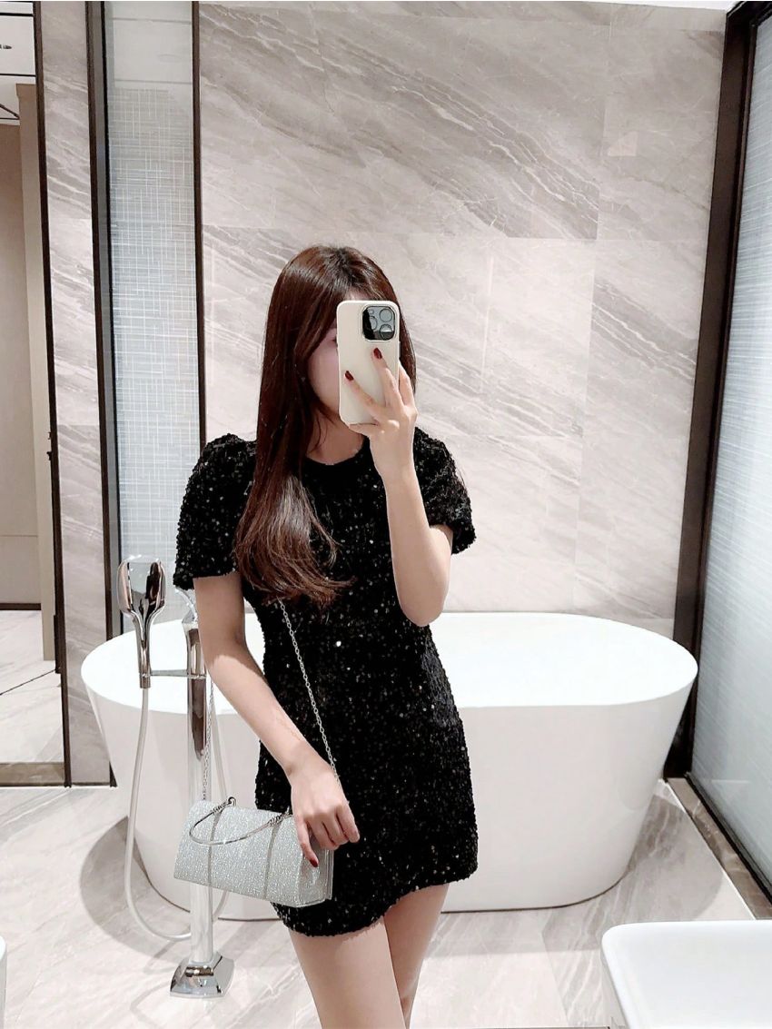 Small Envelope Bag Glitter Top Handle For Prom, Perfect Bride Purse For Wedding, Prom & Party Events