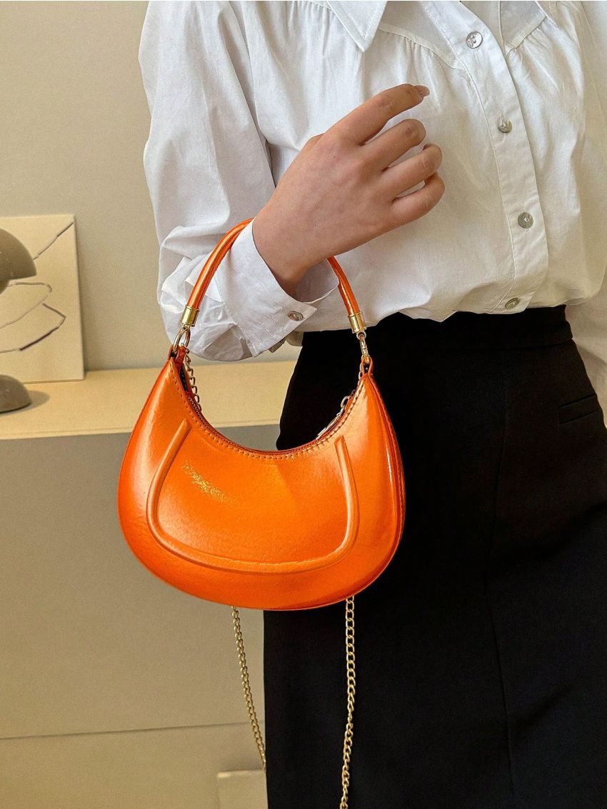 Minimalist Hobo Bag Small Funky Zipper