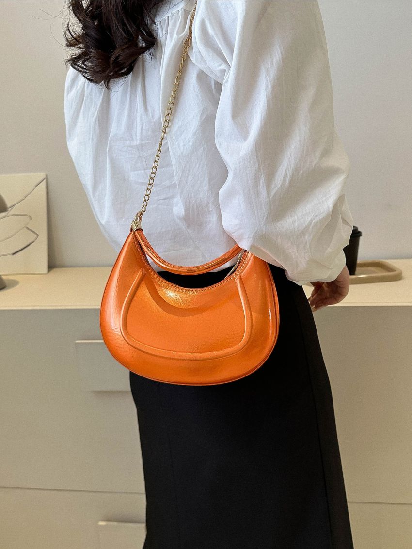 Minimalist Hobo Bag Small Funky Zipper