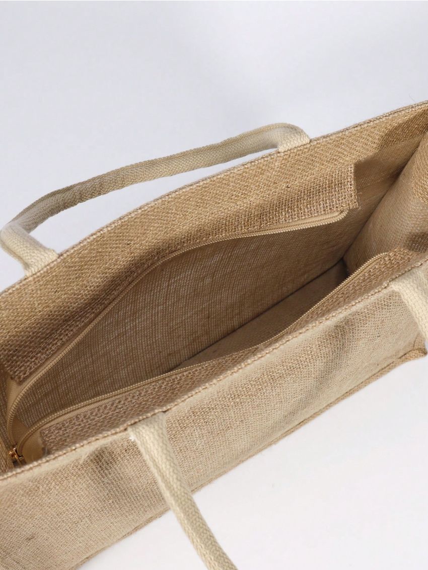 Pom Pom & Tassel Decor Shopper Bag Vacation