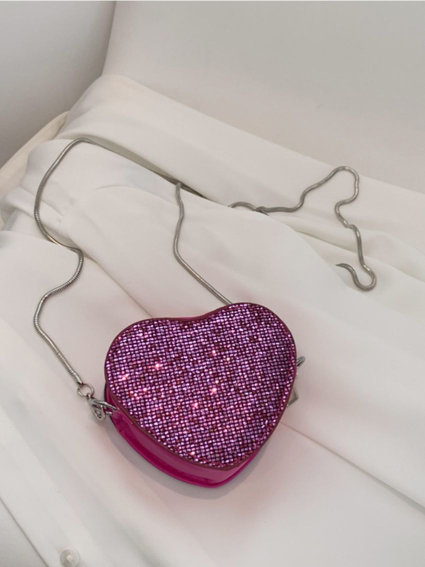 Sequin Decor Novelty Bag Mini Zipper