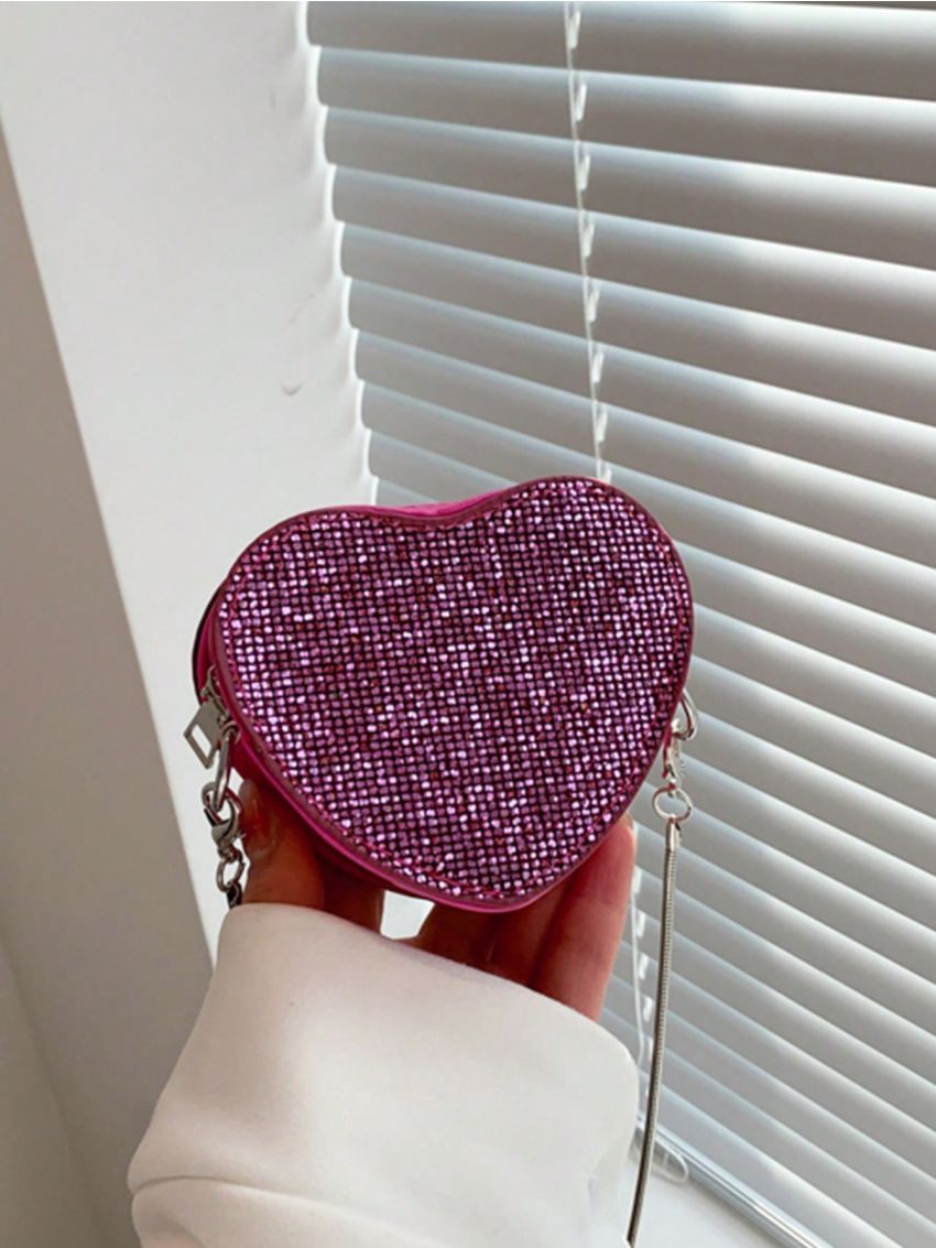 Sequin Decor Novelty Bag Mini Zipper
