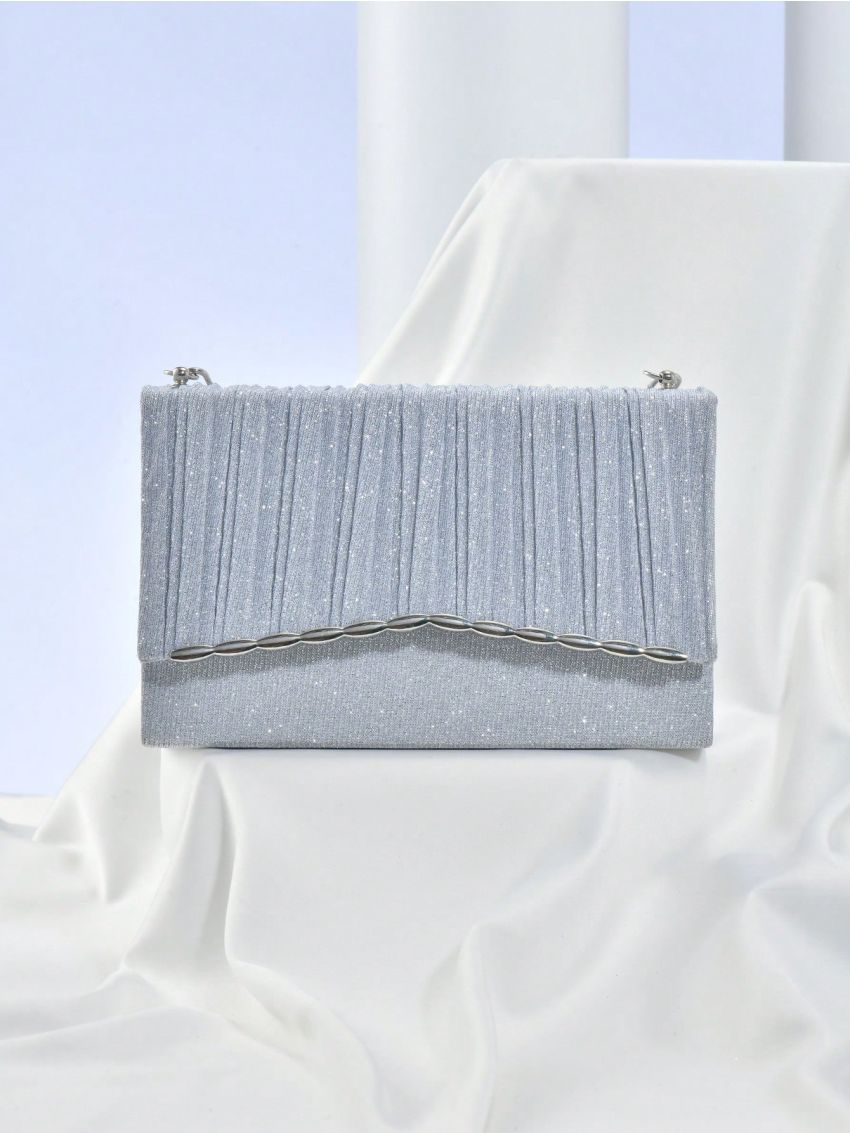 Glitter Flap Square Bag Small Glamorous